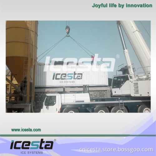 Icesta Best Selling Product Concrete Cooling Flake Ice Plant